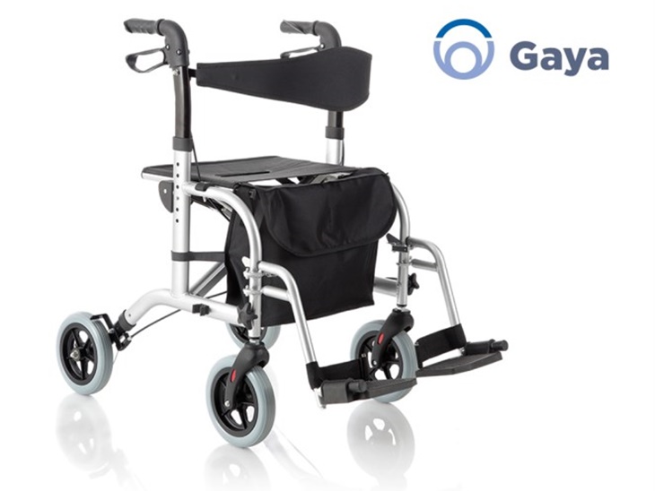 Rollator e carrozzina 2 in 1